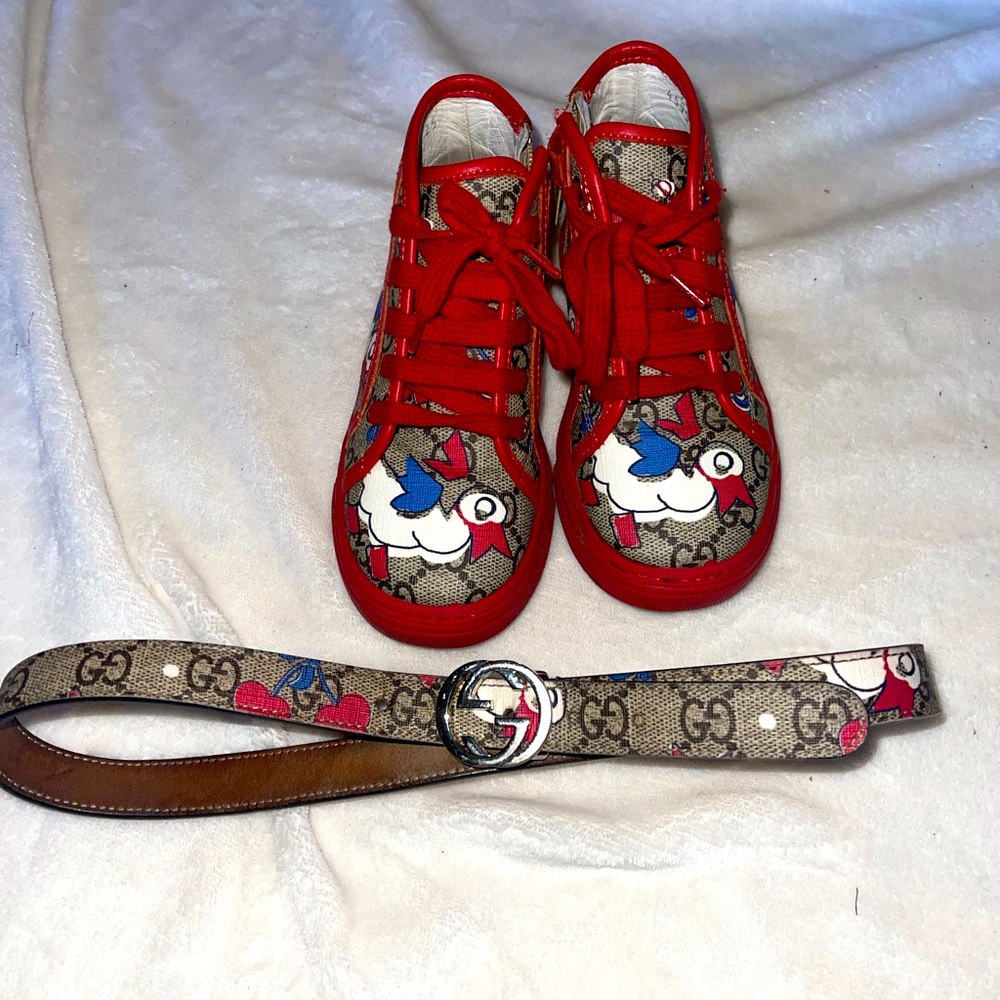 Gucci combo set shoes and belt